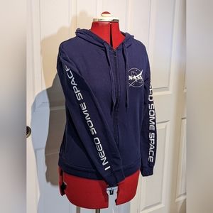 NASA I Need Some Space Navy Blue Small Hoodie FREEZE